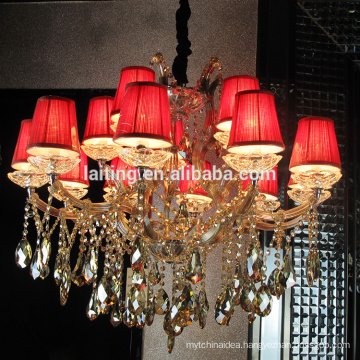 Designer Home Decor Pendant Light With Red Glass Lamp Shade